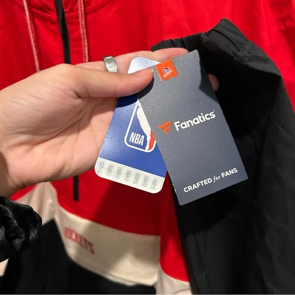 Houston Rockets Red and Black Windbreaker Jacket - Picture 2 of 5